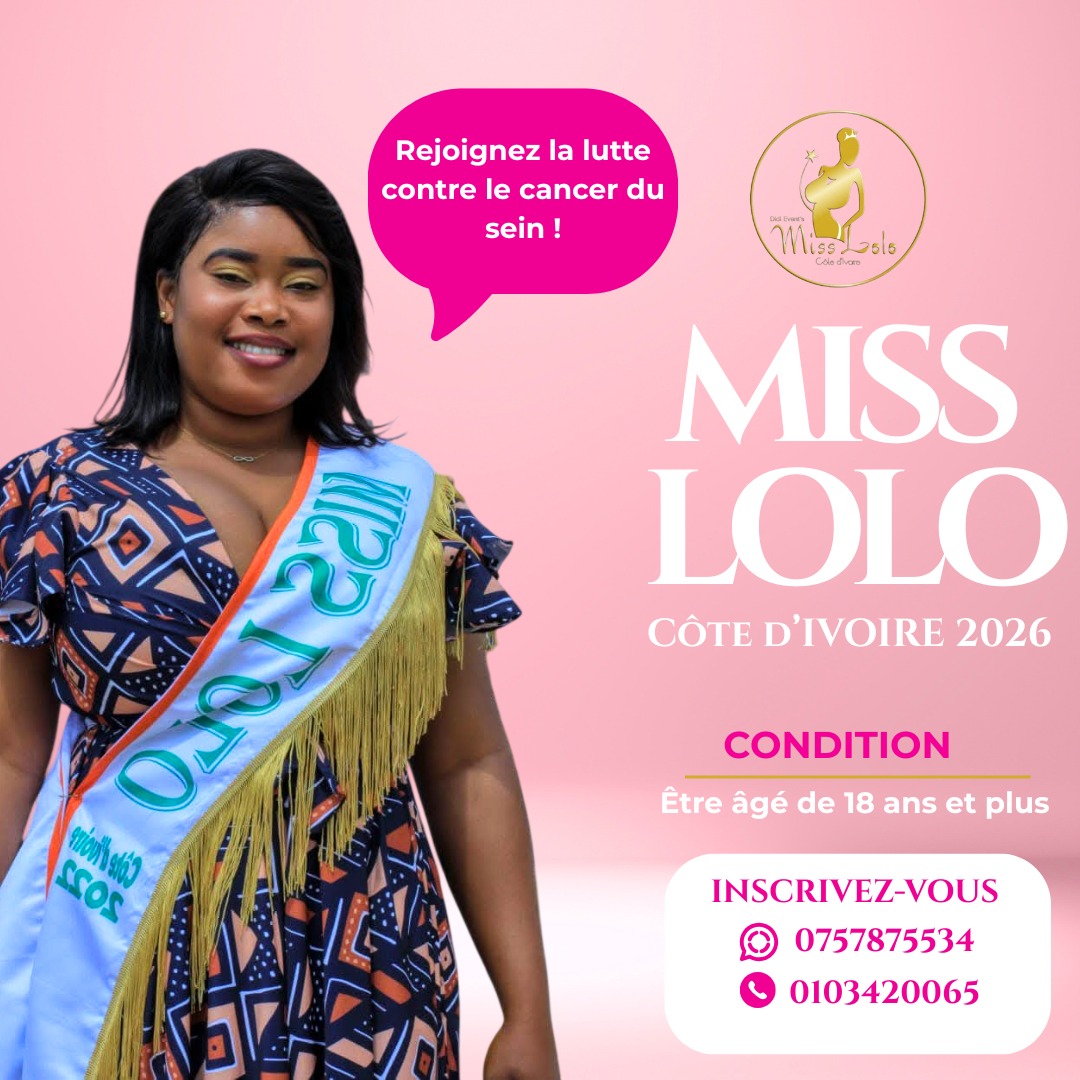 Affiche Miss Lolo Côte d’Ivoire 2026 — conditions et inscription
